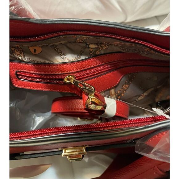 LaTerre vegan 2-n-1 Red handbags - Picture 10 of 13